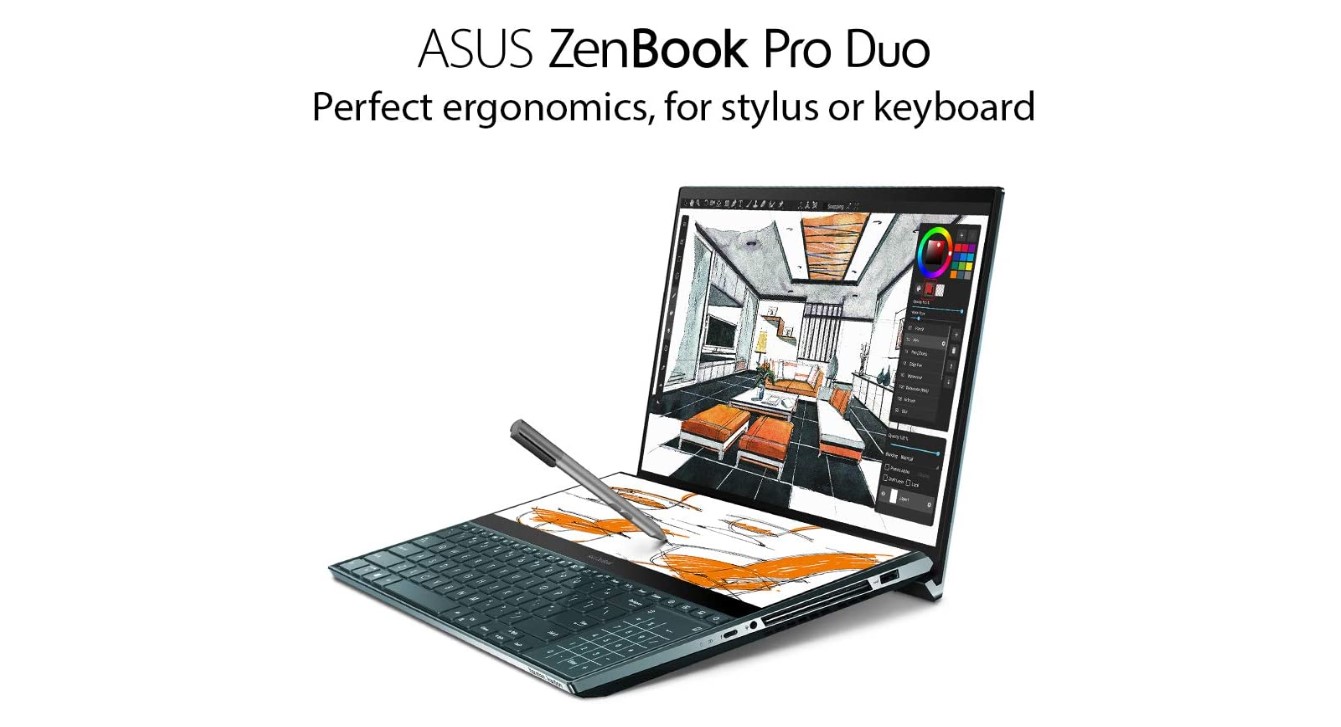 ASUS ZenBook Pro Duo UX581 OLED 4K Dual-Touchscreen