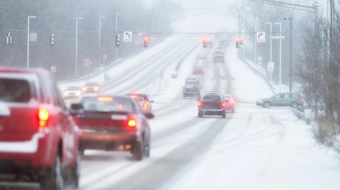 motorway driving in winter